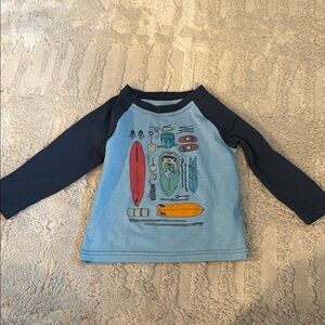 Toddler Patagonia Capilene Blue Long Sleeve Graphic Tee